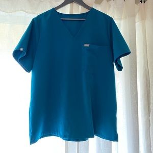 FIGS women's Pacific Blue Catarina™ - One-Pocket Scrub Top - 2XL / Pacific Blue